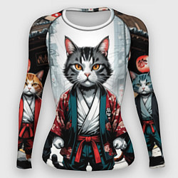 Рашгард женский Коты якудза, цвет: 3D-принт