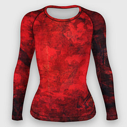 Женский рашгард Абстракция - red shabby wall