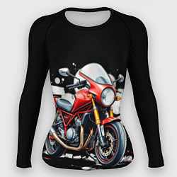 Рашгард женский Red Moto, цвет: 3D-принт