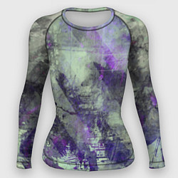 Женский рашгард Абстракция - atomic violet in green