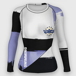 Рашгард женский Плавание спортивное, цвет: 3D-принт