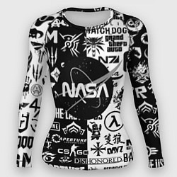 Женский рашгард Nasa логотипы игр