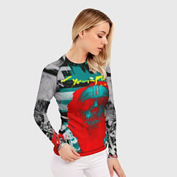 Рашгард женский Cyberpunk 2077 гранж, цвет: 3D-принт — фото 2