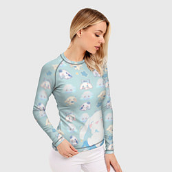 Рашгард женский Нежные зайки, цвет: 3D-принт — фото 2