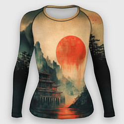 Рашгард женский Старый Японский монастырь, цвет: 3D-принт