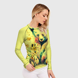 Рашгард женский Медведь с узорами в стиле Климта, цвет: 3D-принт — фото 2