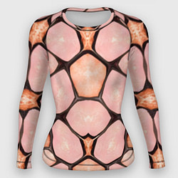 Рашгард женский Розовые пятна жирафа, цвет: 3D-принт