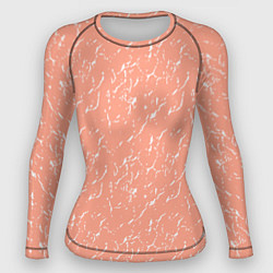 Женский рашгард Нежный персиковый текстурный однотонный