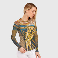 Рашгард женский Крик - Пёс, цвет: 3D-принт — фото 2