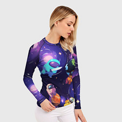 Рашгард женский Among Us космос, цвет: 3D-принт — фото 2