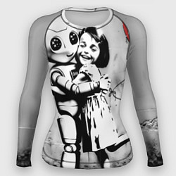 Рашгард женский ИИ и девочка с красным шариком, цвет: 3D-принт