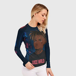 Рашгард женский Juice WRLD - Неоновый аниме арт, цвет: 3D-принт — фото 2