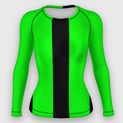 Рашгард женский Color green black line, цвет: 3D-принт