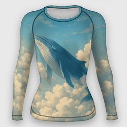 Женский рашгард Кит в облаках