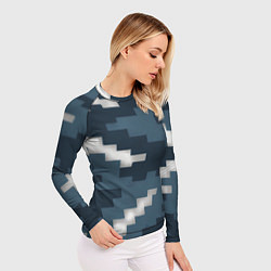 Рашгард женский Пиксельная текстура камуфляж, цвет: 3D-принт — фото 2