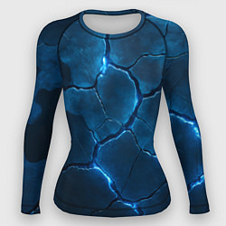 Женский рашгард Неоновые плиты с камуфляжем