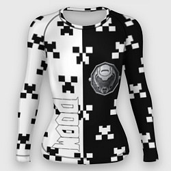 Рашгард женский Doom x minecraft pattern, цвет: 3D-принт