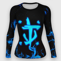 Женский рашгард Дум огонь лого