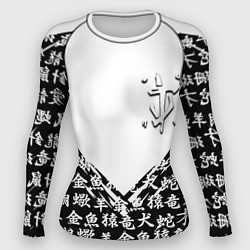 Рашгард женский Doom японские символы, цвет: 3D-принт