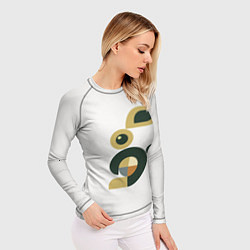 Рашгард женский Черный кролик в стиле модерн, цвет: 3D-принт — фото 2