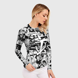Рашгард женский Doom anime black, цвет: 3D-принт — фото 2