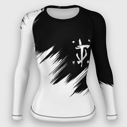 Женский рашгард Doom краски черно белый