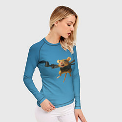 Рашгард женский Маусини Кводрокоптини мем, цвет: 3D-принт — фото 2