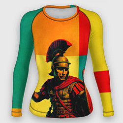 Рашгард женский Римский легионер поп-арт, цвет: 3D-принт