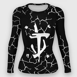 Женский рашгард Doom трещины текстура