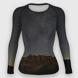 Рашгард женский Массив Метеген под звездами, цвет: 3D-принт