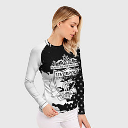 Рашгард женский Liverpool текстура спорт, цвет: 3D-принт — фото 2