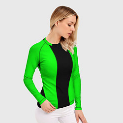 Рашгард женский Color black green, цвет: 3D-принт — фото 2