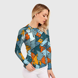 Рашгард женский Много рыб, цвет: 3D-принт — фото 2