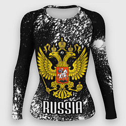 Рашгард женский Герб России, цвет: 3D-принт