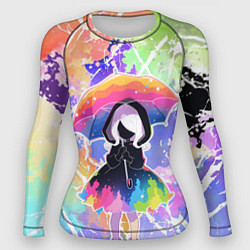 Женский рашгард Девочка под дождём арт