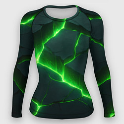 Женский рашгард Кислотный зеленый свет из плит
