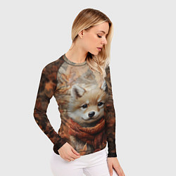 Рашгард женский Осенний волчонок, цвет: 3D-принт — фото 2