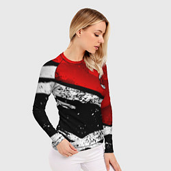 Рашгард женский ФК Милан - потертости, цвет: 3D-принт — фото 2