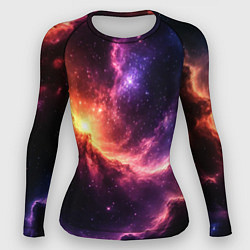 Рашгард женский Фантастические космические туманы, цвет: 3D-принт