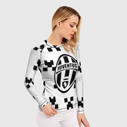 Рашгард женский Juventus x minecraft pattern, цвет: 3D-принт — фото 2
