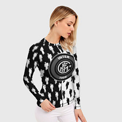 Рашгард женский Inter паттерн люди спорт, цвет: 3D-принт — фото 2