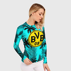 Рашгард женский Borussia неоновые тропики гта, цвет: 3D-принт — фото 2