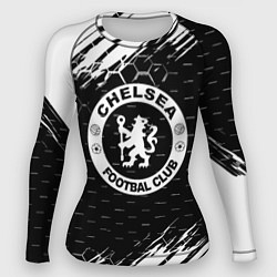 Рашгард женский Chelsea штрихи красок текстура, цвет: 3D-принт