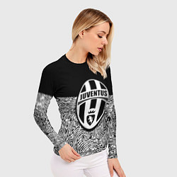 Рашгард женский Juventus отпечатки текстура, цвет: 3D-принт — фото 2
