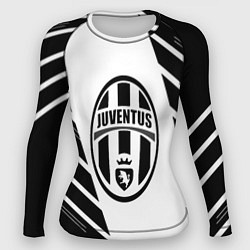 Рашгард женский Ювентус полосы геометрия, цвет: 3D-принт
