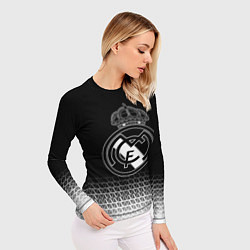 Рашгард женский Реал Мадрид текстура геометрия, цвет: 3D-принт — фото 2