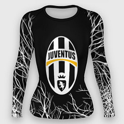 Рашгард женский Ювентус деревья белые, цвет: 3D-принт