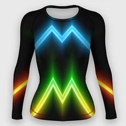 Рашгард женский Neon multicolored lines, цвет: 3D-принт