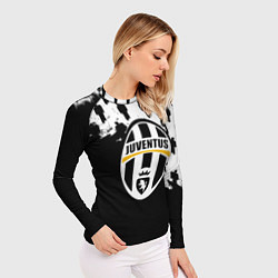 Рашгард женский Juventus logo краски, цвет: 3D-принт — фото 2