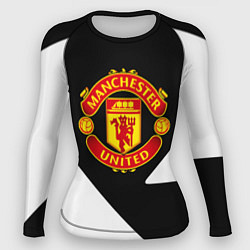 Рашгард женский Манчестер Юнайтед полосы, цвет: 3D-принт